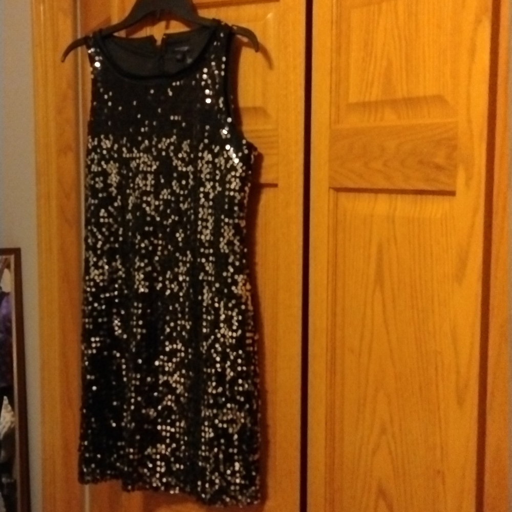 Women's Banana Republic Black Sequins Dress